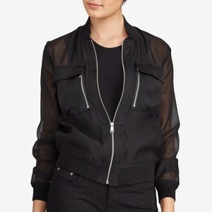 Lauren Ralph Lauren Semi-Sheer Bomber Jacket